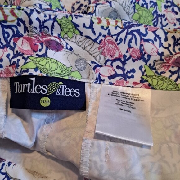Turtles & Tees girls size XL Cameron Shorts Pearl in One print, NWT - Picture 4 of 5